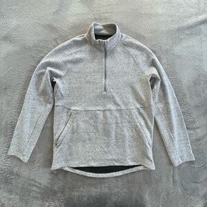 Men's Lululemon Textured Double Knit Cotton Half Zip Pullover Sweater Sweatshirt